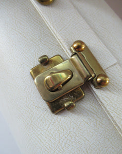 Vintage 1960s White Handbag or Vanity Case