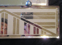 Load image into Gallery viewer, LARGE Genuine 1930s Art Deco Wall Mirror with Stepped Geometric Border. Excellent Condition

