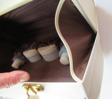 Load image into Gallery viewer, Vintage 1960s White Handbag or Vanity Case
