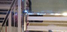 Load image into Gallery viewer, LARGE Genuine 1930s Art Deco Wall Mirror with Stepped Geometric Border. Excellent Condition
