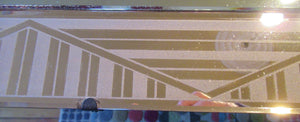LARGE Genuine 1930s Art Deco Wall Mirror with Stepped Geometric Border. Excellent Condition