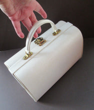 Load image into Gallery viewer, Vintage 1960s White Handbag or Vanity Case

