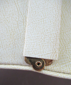 Vintage 1960s White Handbag or Vanity Case