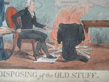 Load image into Gallery viewer, 1829 Georgian Satirical Print John Phillips Disposing of the Old Stuff. Lord Brougham
