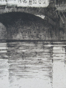 Albany Howarth Etching The Ponte Vecchio Florence