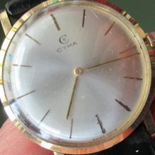 Load image into Gallery viewer, 1970s Vintage 9CT Gold Cyma Manual Wind Wristwatch

