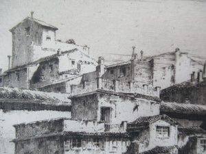 Albany Howarth Etching The Ponte Vecchio Florence