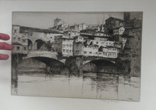 Load image into Gallery viewer, Albany Howarth Etching The Ponte Vecchio Florence
