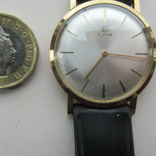 Load image into Gallery viewer, 1970s Vintage 9CT Gold Cyma Manual Wind Wristwatch
