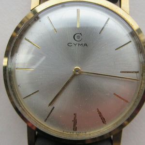 1970s Vintage 9CT Gold Cyma Manual Wind Wristwatch