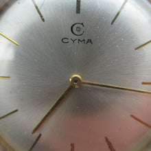 Load image into Gallery viewer, 1970s Vintage 9CT Gold Cyma Manual Wind Wristwatch
