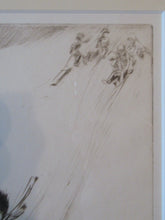 Load image into Gallery viewer, 1920s Original Eileen Soper Etching Tobogganing Pencil Signed
