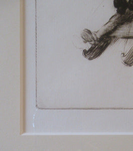 1920s Original Eileen Soper Etching Tobogganing Pencil Signed