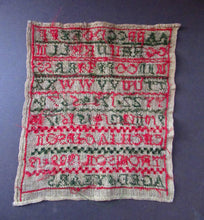 Load image into Gallery viewer, ANTIQUE TEXTILE. 1839 Early Victorian Sampler by Cecilia Gibson Thomson
