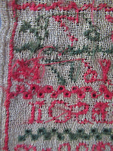 Load image into Gallery viewer, ANTIQUE TEXTILE. 1839 Early Victorian Sampler by Cecilia Gibson Thomson
