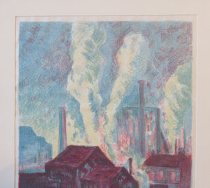 Colour Lithograph Factories by Maximilien Luce  in Pan Volume 4 