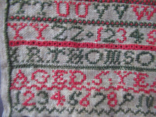 Load image into Gallery viewer, 1837 Scottish Embroidery Sampler Early Victorian Textile IR. Thomson
