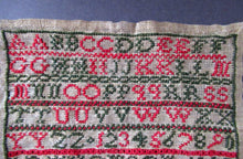 Load image into Gallery viewer, 1837 Scottish Embroidery Sampler Early Victorian Textile IR. Thomson
