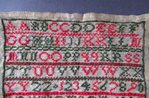 1837 Scottish Embroidery Sampler Early Victorian Textile IR. Thomson