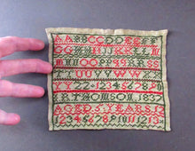 Load image into Gallery viewer, 1837 Scottish Embroidery Sampler Early Victorian Textile IR. Thomson
