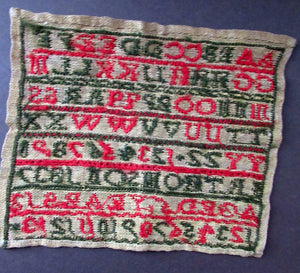 1837 Scottish Embroidery Sampler Early Victorian Textile IR. Thomson