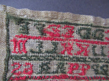 Load image into Gallery viewer, 1837 Scottish Embroidery Sampler Early Victorian Textile IR. Thomson
