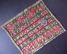 Load image into Gallery viewer, 1837 Scottish Embroidery Sampler Early Victorian Textile IR. Thomson
