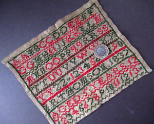 1837 Scottish Embroidery Sampler Early Victorian Textile IR. Thomson