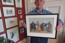 Load image into Gallery viewer, Original 1820s William Heath Satirical Print Quartette of Characters George IV, Lady Conyngham, Duke of Wellington &amp; Robert Peel
