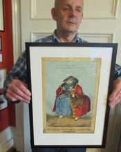 Load image into Gallery viewer, William Heath ORIGINAL 1820s Georgian Satirical Print. Lady Conyngham: The Guard Wot Looks After the Sovereign
