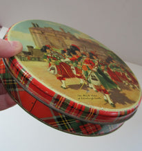 Load image into Gallery viewer, 1960s Vintage Kemps Scottish Shorbread Tin with Black Watch Regiment Leacing Edinurgh Castle
