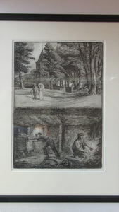 Scottish Art Robert Bryden Etching Scottish Mining History Aryshire