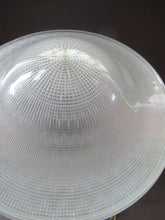 Load image into Gallery viewer, GENUINE Antique Glass HOLOPHANE Pendant Light with Two Section Shade &amp; with Brass Holder, Ceiling Rose and Original Chain
