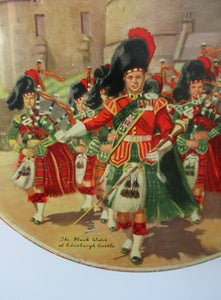 1960s Vintage Kemps Scottish Shorbread Tin with Black Watch Regiment Leacing Edinurgh Castle