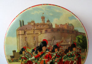 1960s Vintage Kemps Scottish Shorbread Tin with Black Watch Regiment Leacing Edinurgh Castle