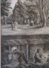 Load image into Gallery viewer, Scottish Art Robert Bryden Etching Scottish Mining History Aryshire
