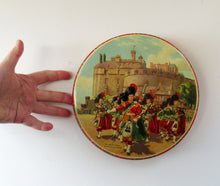 Load image into Gallery viewer, 1960s Vintage Kemps Scottish Shorbread Tin with Black Watch Regiment Leacing Edinurgh Castle
