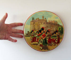 1960s Vintage Kemps Scottish Shorbread Tin with Black Watch Regiment Leacing Edinurgh Castle