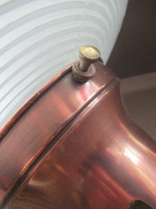 GENUINE Antique Glass HOLOPHANE Pendant Light with Two Section Shade & with Brass Holder, Ceiling Rose and Original Chain