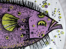 Load image into Gallery viewer, 1970s Aquarius Washington Pottery Purple Fish Plate
