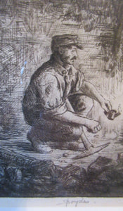 Scottish Art Robert Bryden Etching Scottish Mining History Aryshire