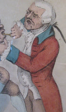 Load image into Gallery viewer, James Gillray 1790s Satirical Print Dentist Subject Easing the Toothache
