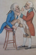 Load image into Gallery viewer, James Gillray 1790s Satirical Print Dentist Subject Easing the Toothache
