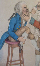 Load image into Gallery viewer, James Gillray 1790s Satirical Print Dentist Subject Easing the Toothache
