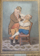 Load image into Gallery viewer, Georgian Antique Dental Print Easing the Tooth-Ach After James Gillray
