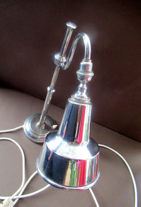 Vintage Mid Century Modern Chrome Plate Desk Lamp. Best Lamp Style