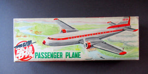 1960s Chinese Export Tin Plate Airplane. Friction Toy with Box