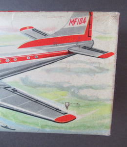 1960s Chinese Export Tin Plate Airplane. Friction Toy with Box