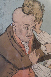 Georgian Antique Dental Print Easing the Tooth-Ach After James Gillray