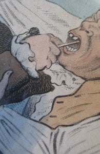 Georgian Antique Dental Print Easing the Tooth-Ach After James Gillray